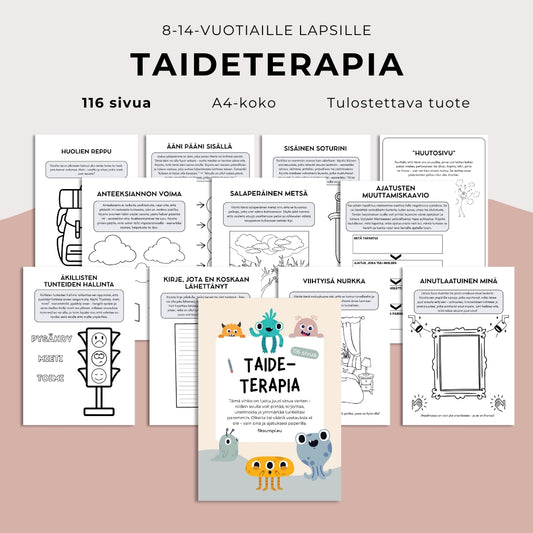 "Taideterapia" – 116 sivua luovia ja terapeuttisia harjoituksia lapsille