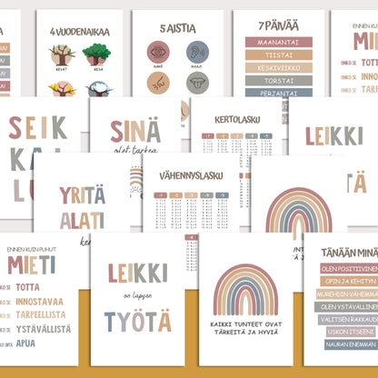 "Fiksu Oppija" – Suuri oppimispaketti (44 julistetta)